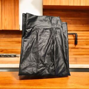 Black Faux Leather Skirt